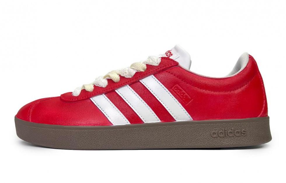 Adidas Neo Vl Court Classic Low-Top Skateboard Shoes Unisex Red White