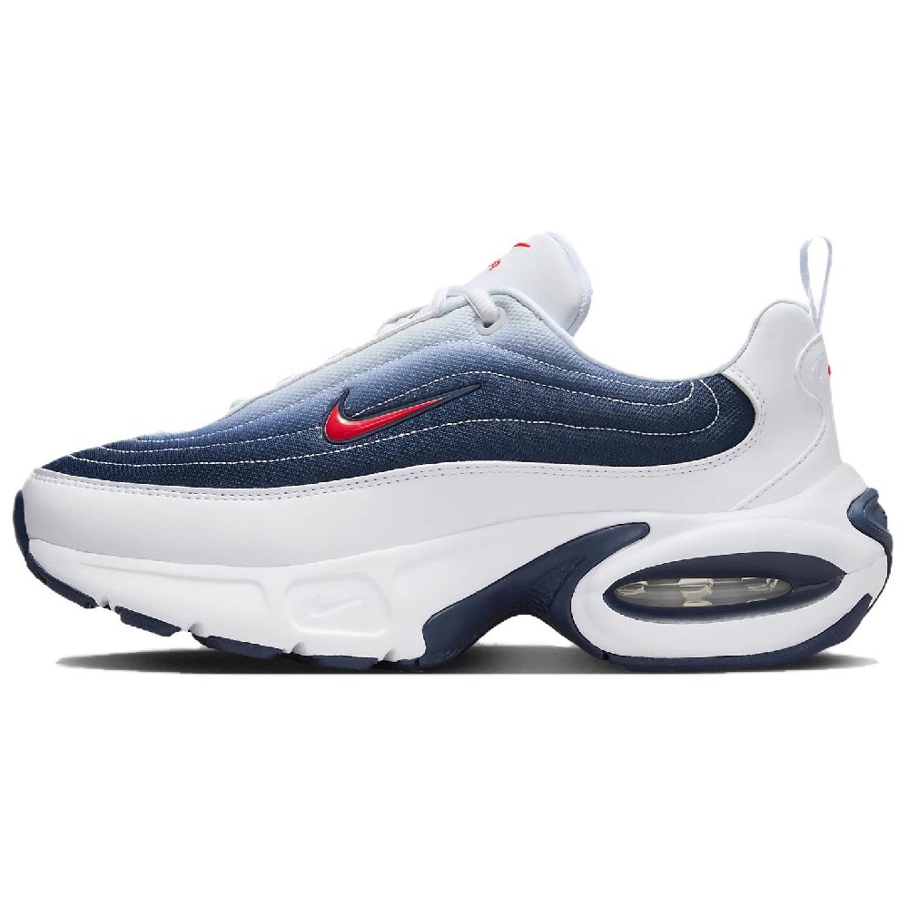 Nike Air Max Portal Abrasion Resistant Low top Running Shoes Unisex White Blue