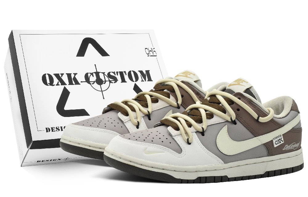 Nike Dunk Brown Beige Dream City, Box Anti Slip Wear Resistant Low Top Skateboard Shoes Women's Beige Umber