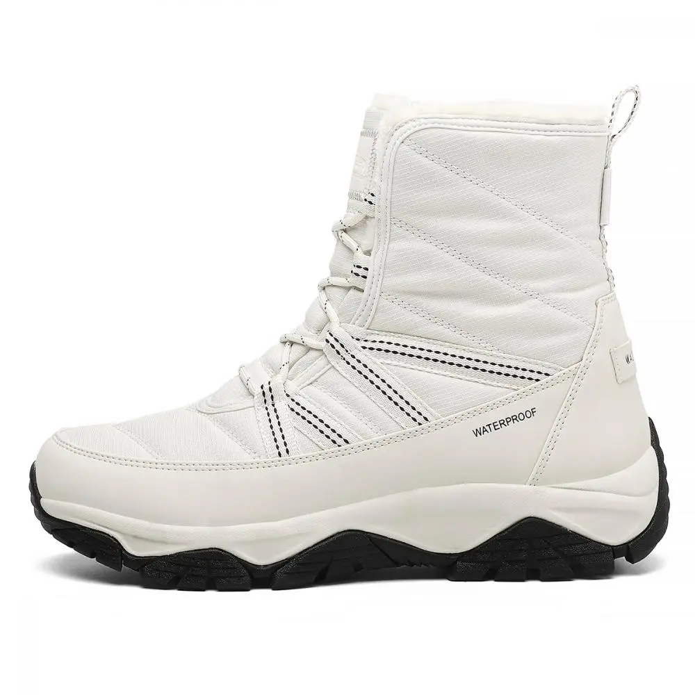 Jeep Thermal Abrasion Resistant Knee High Snow Boots Unisex White