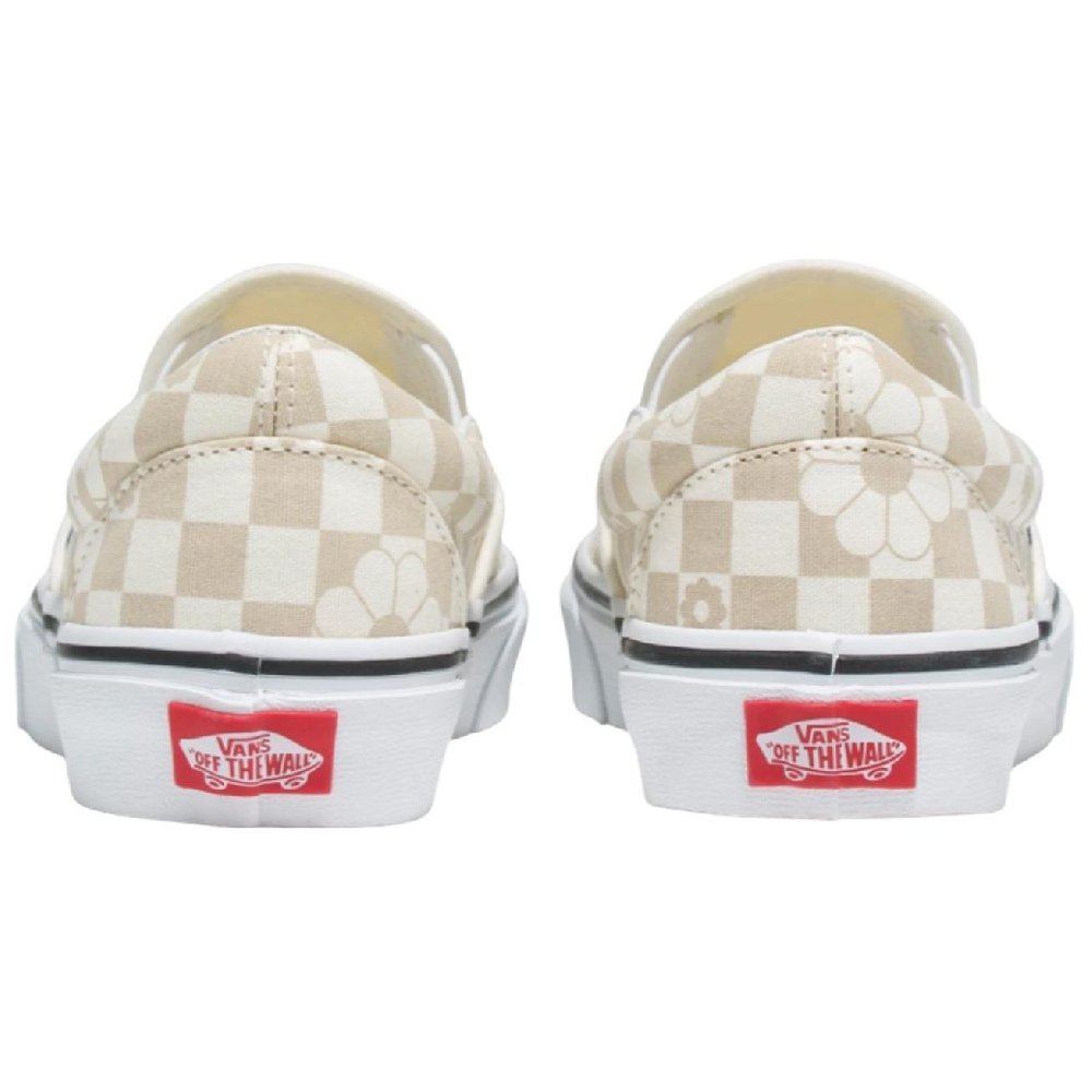 Vans Slip on Anti Slip Wear Resistant Low Top Skateboard Shoes Women's Beige