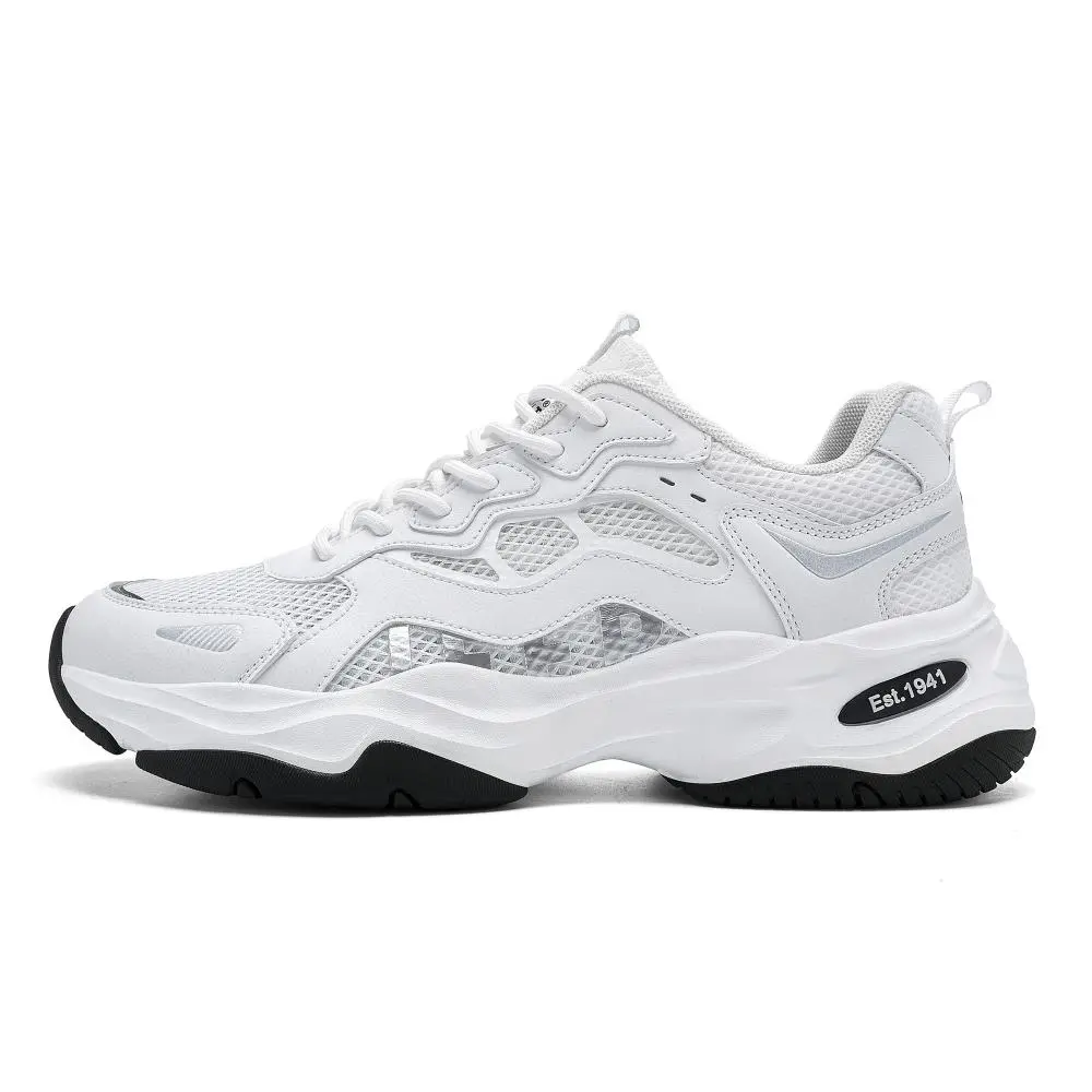 JEEP SPIRIT Cushioning Abrasion Resistant Breathable Slip Resistant Low top Casual Shoes Men's Polar White