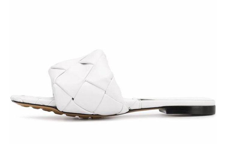 Bottega Veneta Lido Slide Slippers Women's White