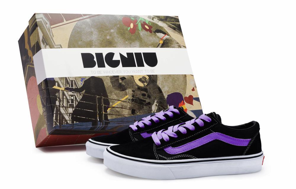 Vans Old Skool Lightweight Water-Resistant Slip-Resistant Low-Top Skateboard Shoes Unisex Black Purple