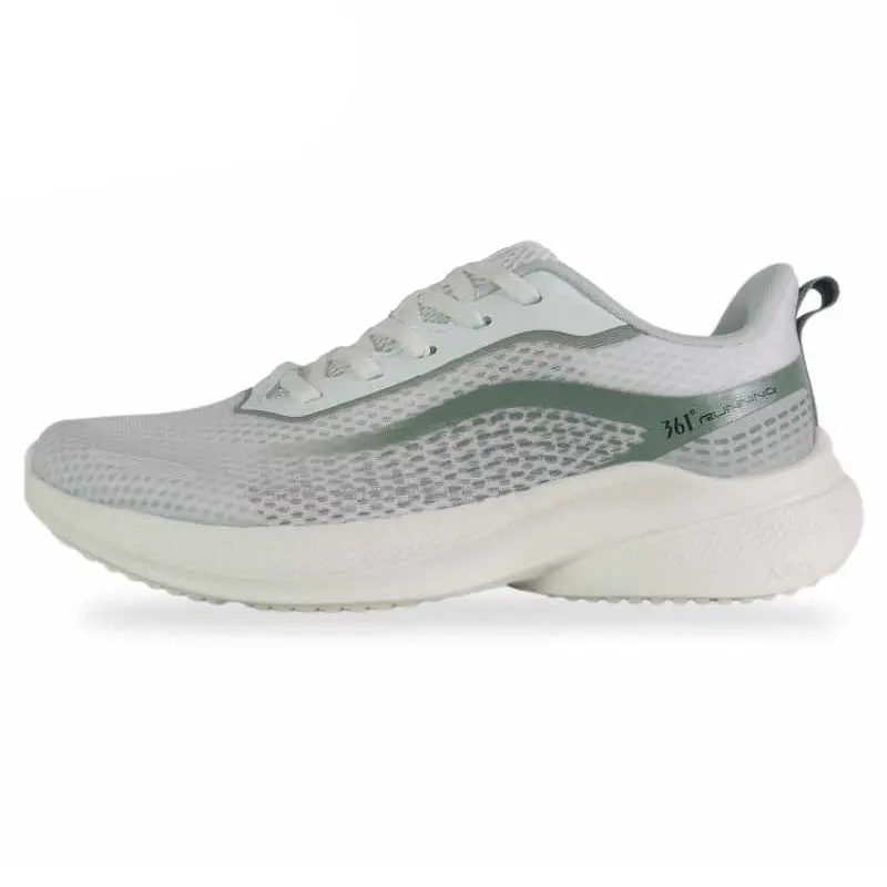 361° Non slip Lightweight Low Top Casual Running Shoes Men's White Green