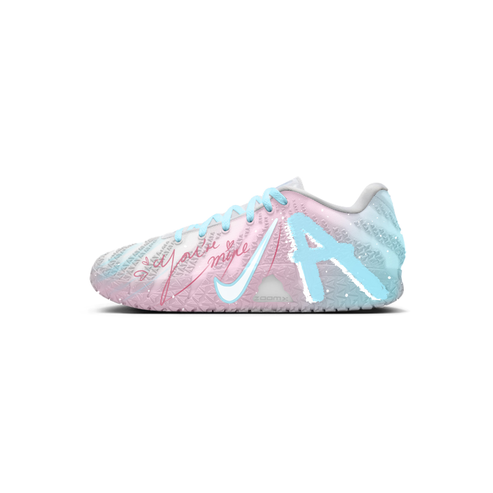 Nike Ja Morant 3 Cotton Candy Abrasion Resistant Low top Basketball Shoes Unisex Blue Pink