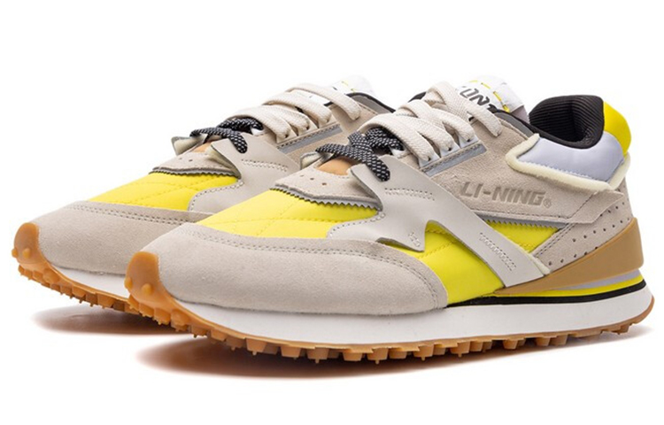 LiNing 001 Original Aspiration Breathable And Lightweight Low Top Casual Shoes Men's Gray Yellow купить в интернет-магазине Yoocart с быстрой доставкой по России.