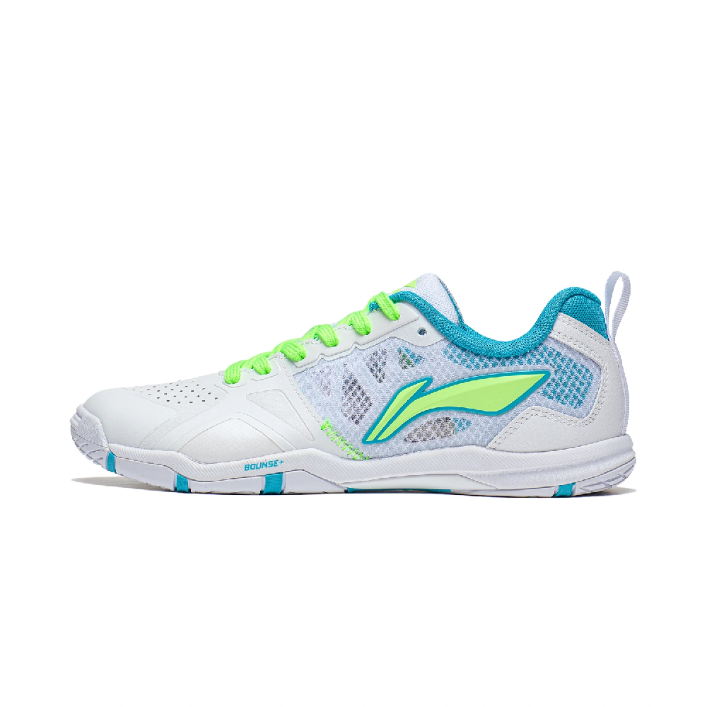 LiNing Low top Table Tennis Shoes Unisex Standard White/Light Aqua Blue