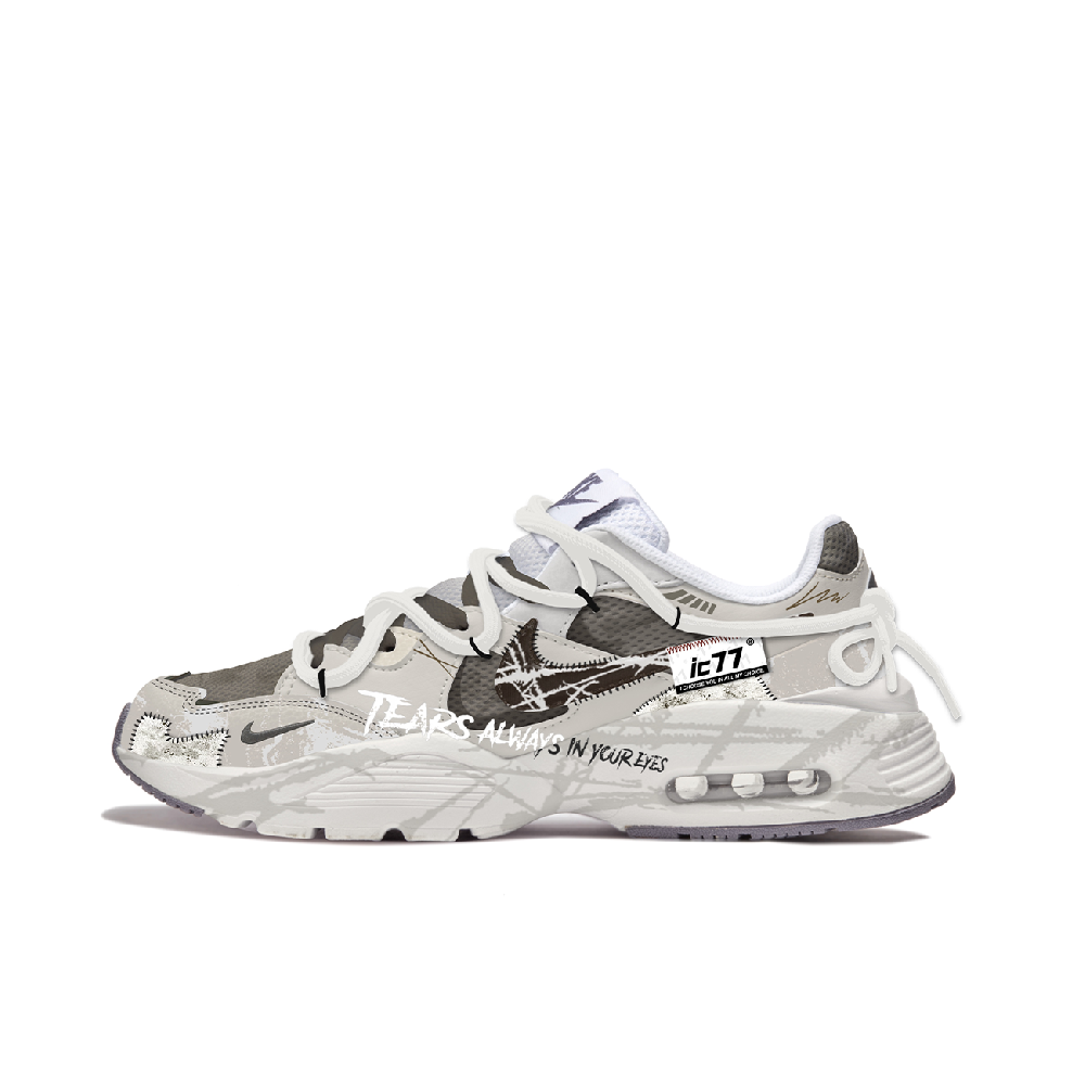 Nike Air Max Fusion Anti-Slip Wear-Resistant Low-Top Running Shoes Women's Greige