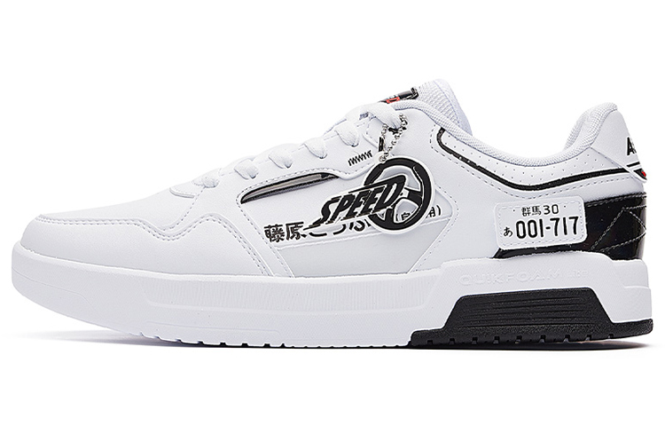 TOUWENZI D x 361° Headword D Co-Branded Slip-Resistant Breathable Low-Top Skateboard Shoes Men's White Black