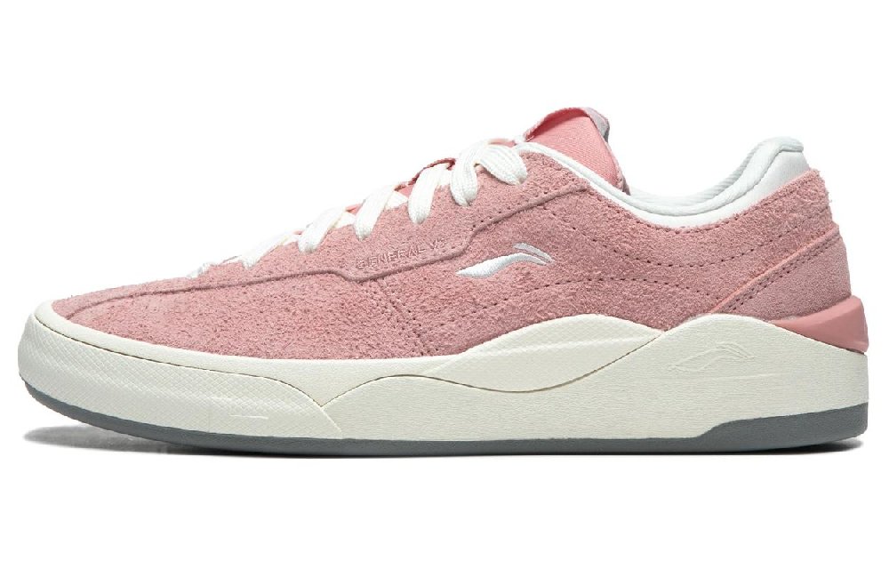 LiNing Skateboard Shoes Women's Low-Top Smoke Pink