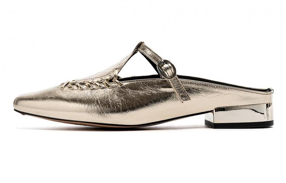 EBLAN Wrap-toe Slippers Women's Gold
