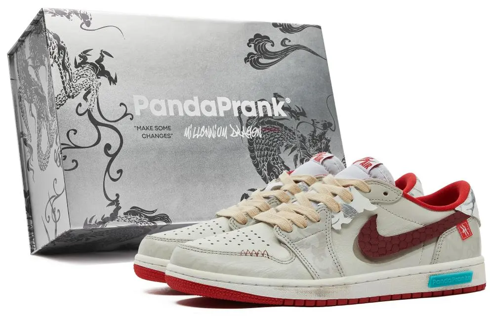 Jordan Air Jordan 1 Vintage Basketball Shoes Unisex Low top White/Red