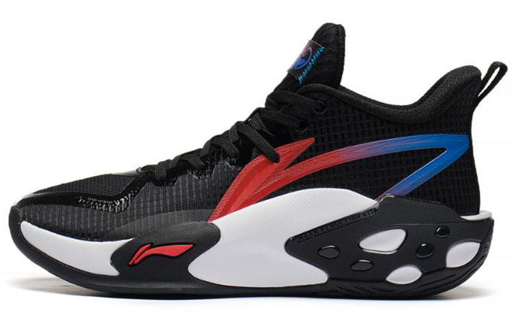 LiNing Cushioning, Slip Resistant, Abrasion Resistant, Coverage, Support Low Top Basketball Shoes Men's Black