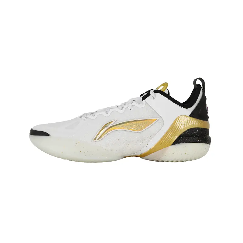 LiNing Yushuai 19V2 Cushioning Abrasion Resistant Lightweight Low top Basketball Shoes Unisex White Black