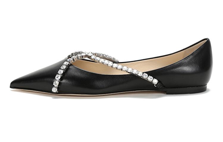 Jimmy Choo Genevi Flat Casual Single Shoes Women's Black