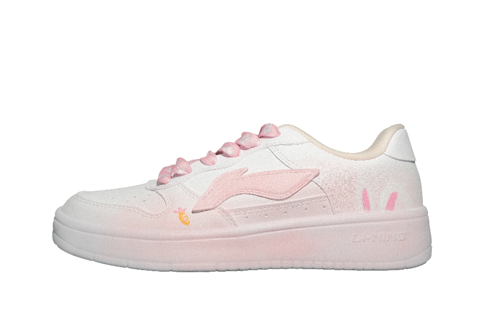 LiNing Pontoon Boats Wear resistant And Lightweight Low Top Skateboard Shoes Women's White