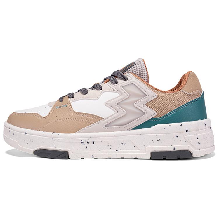 361° Anti-Slip Wear-Resistant Low-Top Skateboard Shoes Men's Feather White Apricot Tea Brown