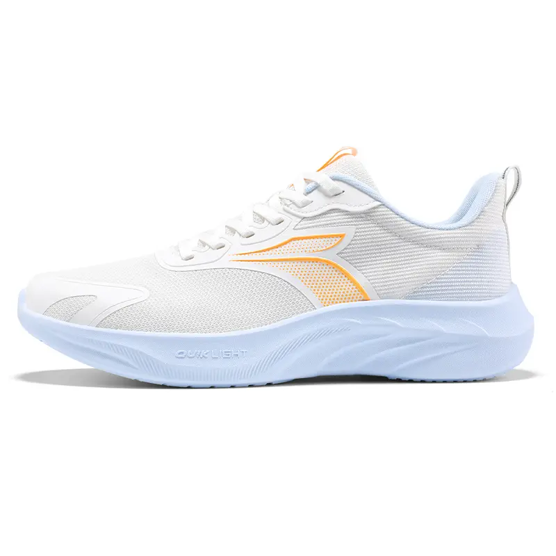 361° Anti-Slip And Wear-Resistant Lightweight Low-Top Casual Sprint Running Shoes Men's White Blue Yellow