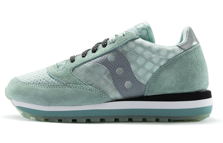 Saucony Jazz Triple Cushioning Anti-Slip Wear-Resistant Breathability Low-Top Casual Running Shoes Women's Light Blue