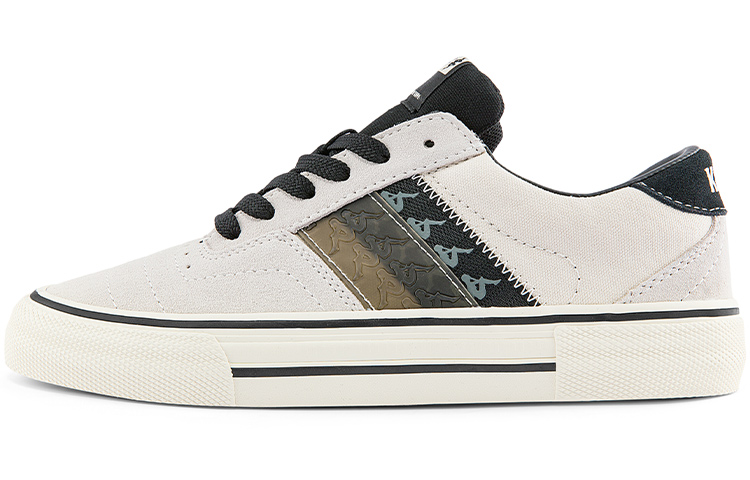 Kappa Coverage Wear-Resistant Low-Top Skateboard Shoes Unisex Heron Feather White
