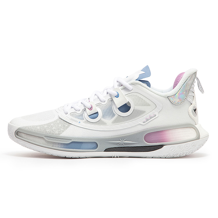 361° Super Nova 2.0 PRO Basketball Shoes Men's Low Top 361 Degrees White/Dream Purple