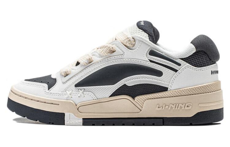 LiNing Journey V2 Slip Resistant, Abrasion Resistant, Lightweight Low Top Skateboard Shoes Women's Ecru