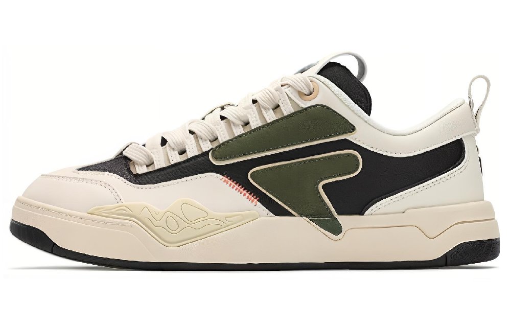 FILA FUSION Nollie Impact-Resistant Quick-Drying Wear-Resistant Low-Top Skateboard Shoes Men's White
