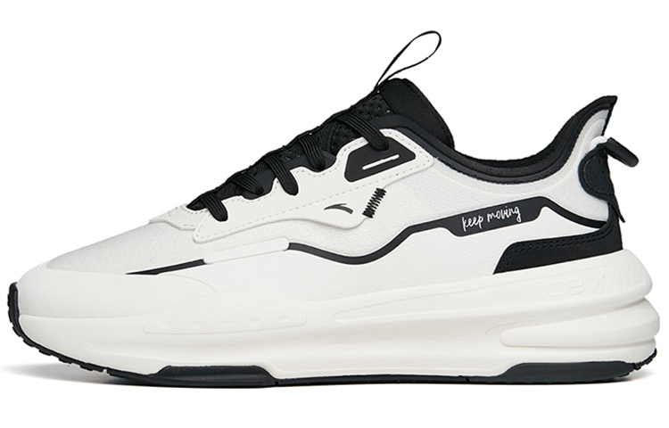 Anta C37 Series Cushioning Lightweight Wear-Resistant Slip-Resistant Low-Top Sports Casual Shoes Women's White Black