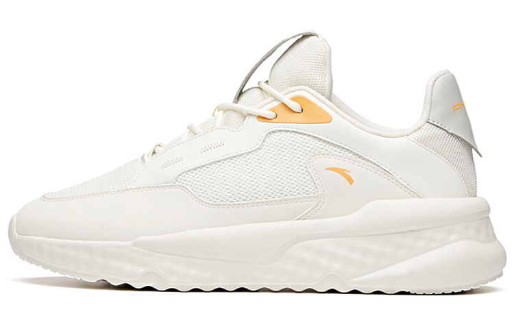 Anta Shock Absorbers Slip Resistant Abrasion Resistant Breathable Low Top Casual Shoes Men's Orange White