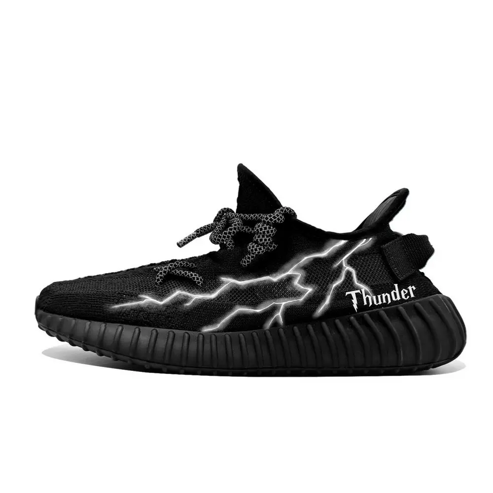 Adidas Originals Yeezy Boost 350 V2 Thunder Lightning Cushioning, Wear Resistant Low top Casual Shoes Unisex Black