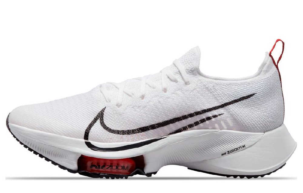 Nike Air Zoom Tempo NEXT% Flyknit White Light Crimson Platinum Tint Black