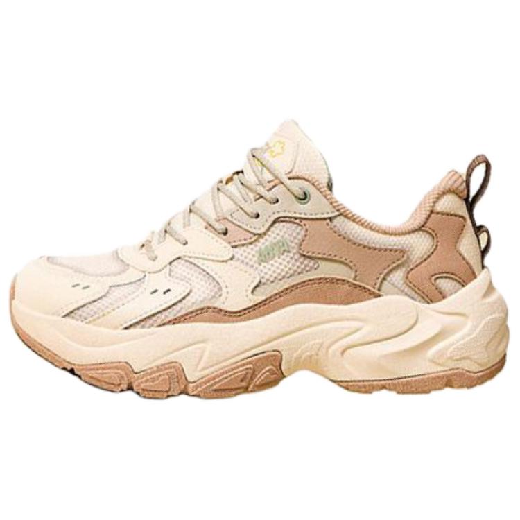 ANTA Starry Sea Chunky Sneakers Women's Low top White Plain Mist Gray, Classic Umber Gray
