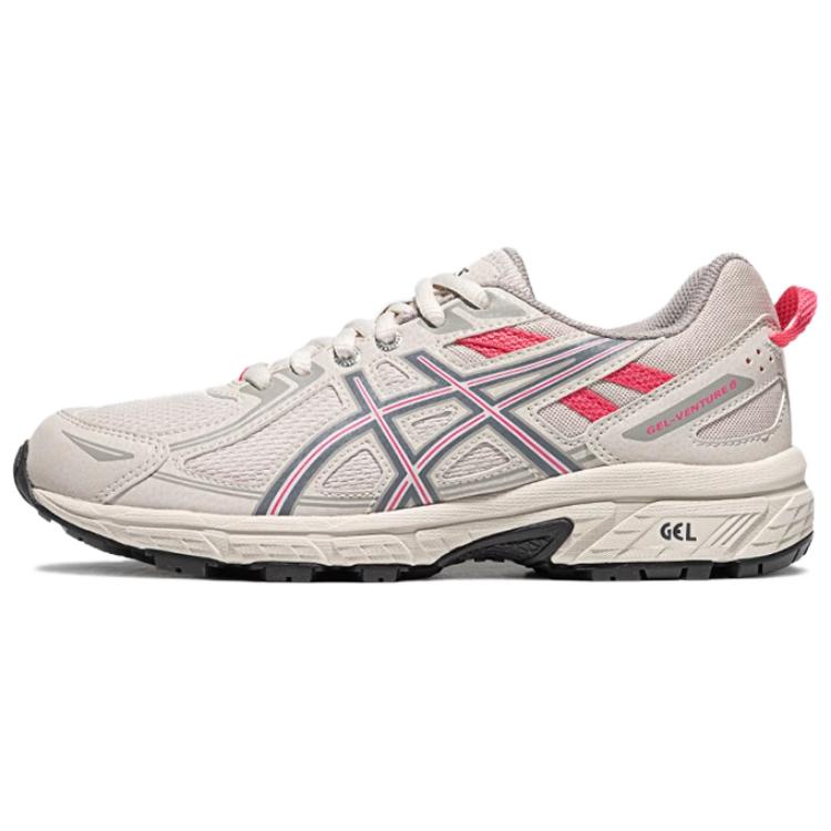 Asics Gel Venture 6 Low Top Trail Running Shoes Women's Gray Pink