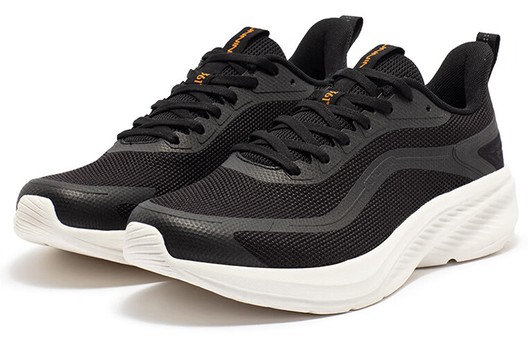 361° Slip Resistant Abrasion Resistant Low top Running Shoes Men's Obsidian Black Intense Orange