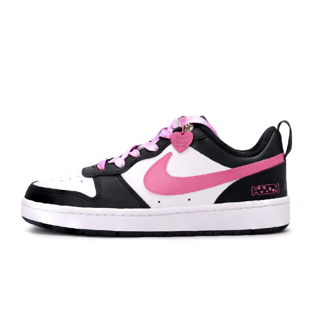 Nike Court Borough 2 Skateboard Shoes Women's Low top Black/White/Pink