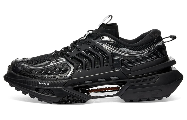 LiNing Xuankong Cushioning, Slip Resistant, Abrasion Resistant, Coverage, Support Low Top Casual Shoes Men's Black