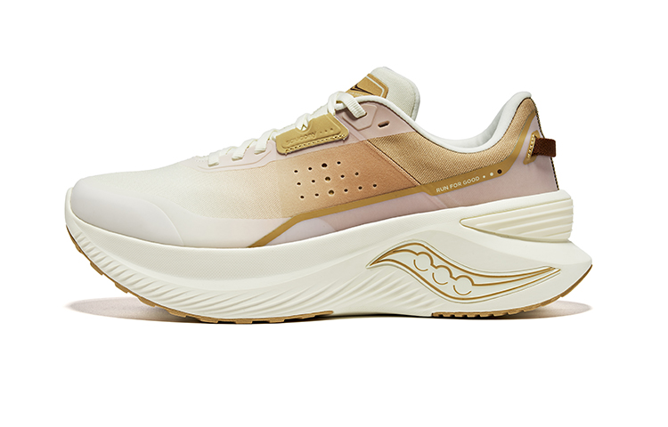 Saucony Cushioning Anti-Slip And Wear-Resistant Low-Top Casual Running Shoes Unisex Beige Khaki