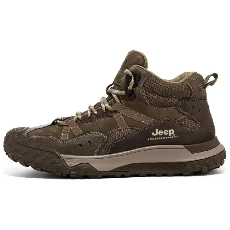 Jeep Wear-Resistant Short Outdoor Boots Men's Khaki