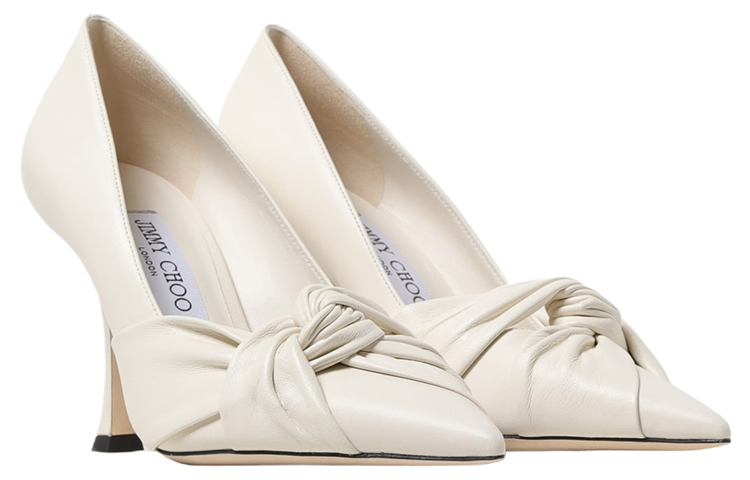 Jimmy Choo Hedera Slim Heel High Heels 9cm Women's Ecru