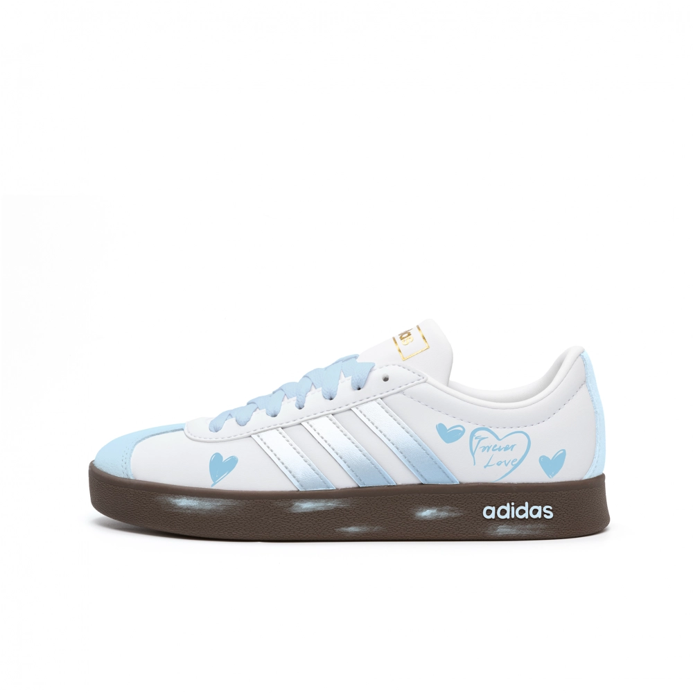 Adidas VL COURT 2.0 Slip Resistant Abrasion Resistant Low top Skateboard Shoes, Women's Women's