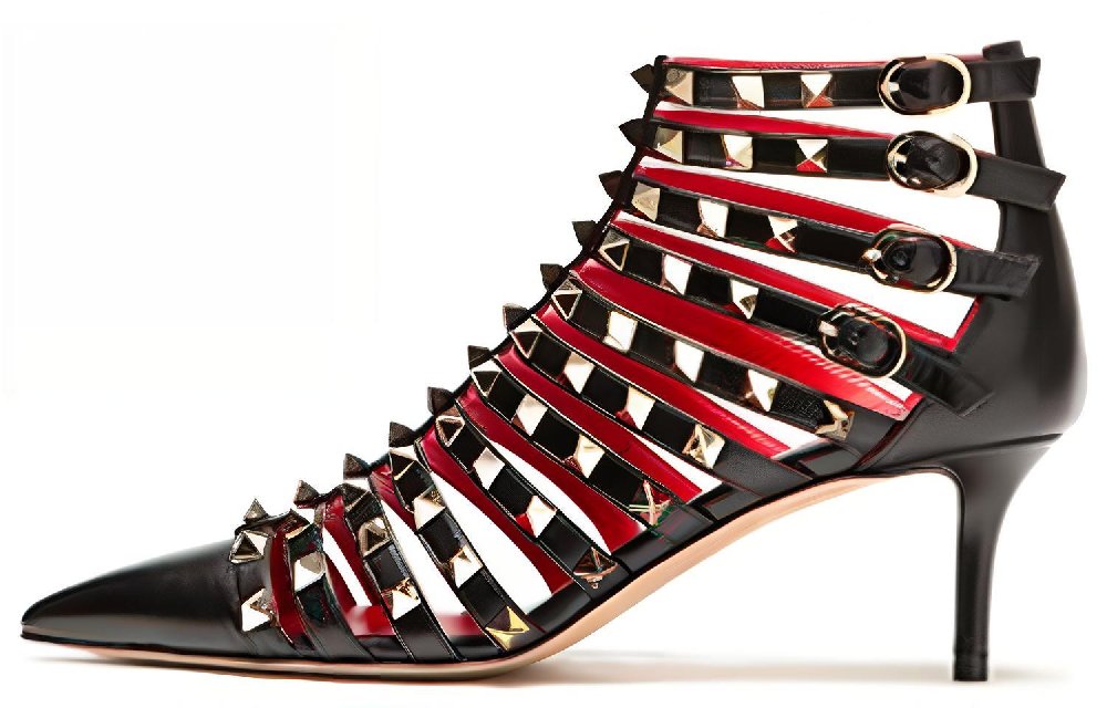Valentino Slim Heel High Heels 6cm Women's Black