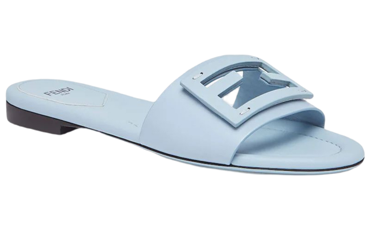 FENDI Baguette Slide Slippers Women's Light Blue купить в интернет-магазине Yoocart с быстрой доставкой по России.