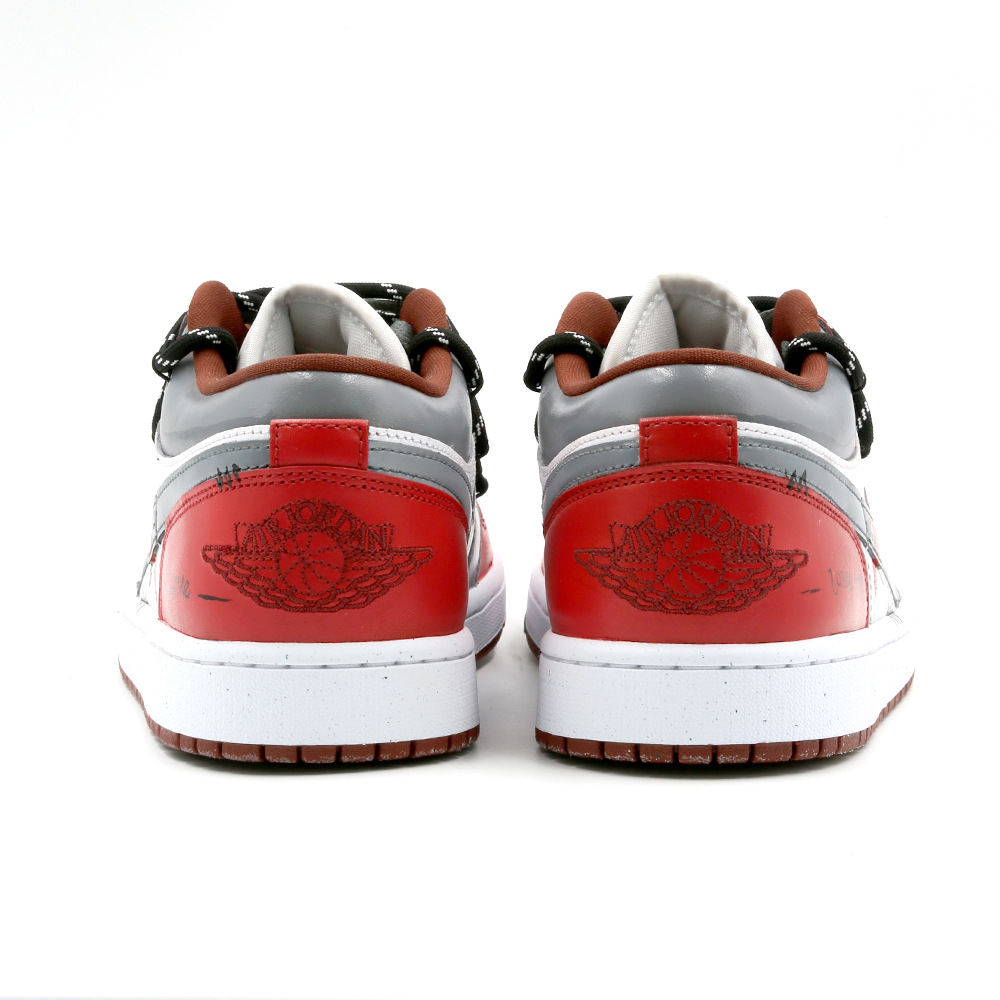 Jordan Air Jordan 1 Arrow Of Love Abrasion Resistant Low top Vintage Basketball Shoes Unisex Red Gray купить в интернет-магазине Yoocart с быстрой доставкой по России.