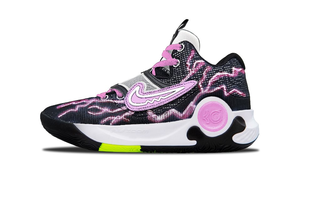 Nike KD Trey 5 X Gothic Fan Slip Resistant, Abrasion Resistant, And Balanced Low Top Basketball Shoes Men's Black Pink