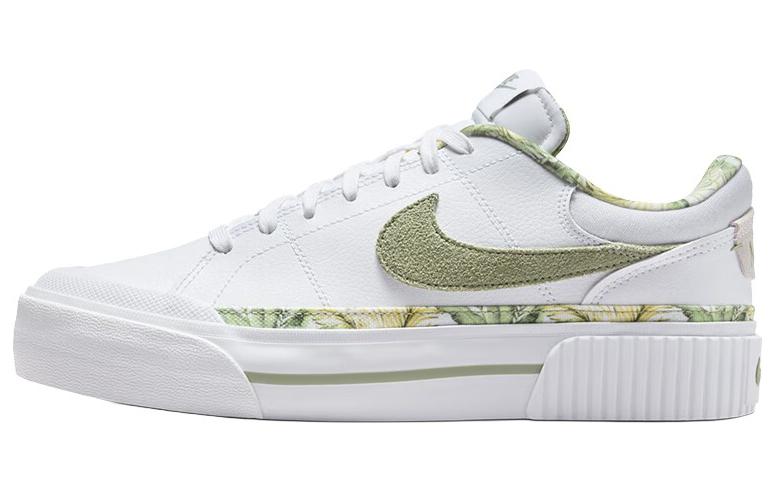 Nike Court Legacy Lift White Multi Color Gum Medium Brown Oil Green Women's