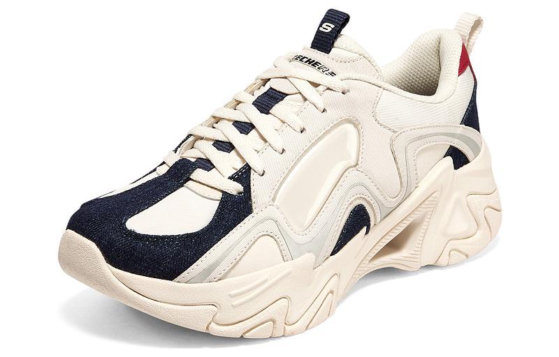 Skechers D'LITES 2.0 Mecha Shoes 3 Low Top Chunky Sneakers Women's Beige Blue Red