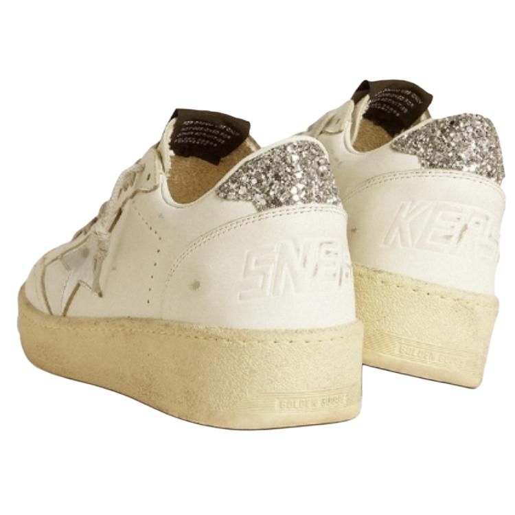 Golden Goose Ball Star 2 Deluxe White Silver Women's