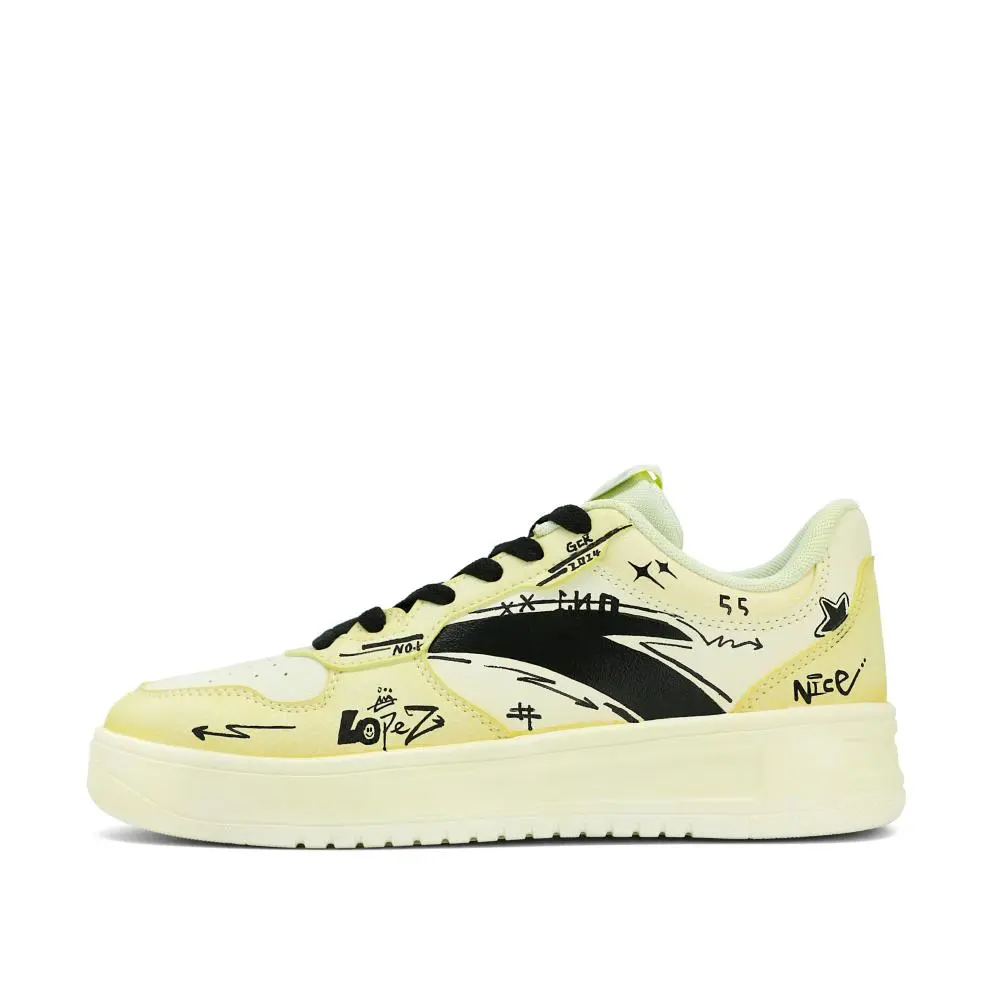 ANTA Life Collection Skateboard Shoes Men's Low top Yellow