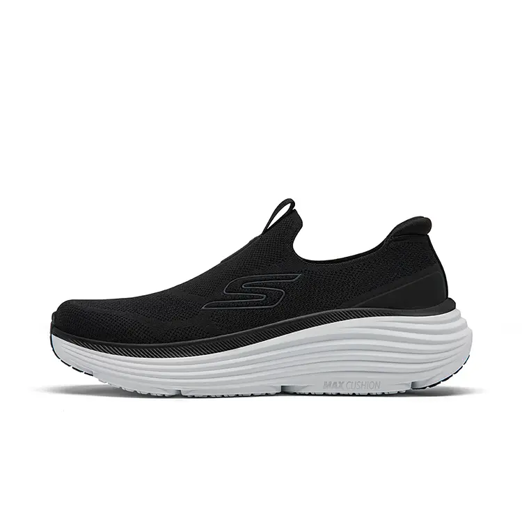 Skechers Max Cushioning, Breathable, Lightweight Low top Running Shoes Women's Black White